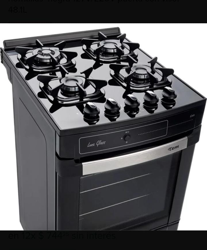 COCINA TEM LUNA GLASS 4H