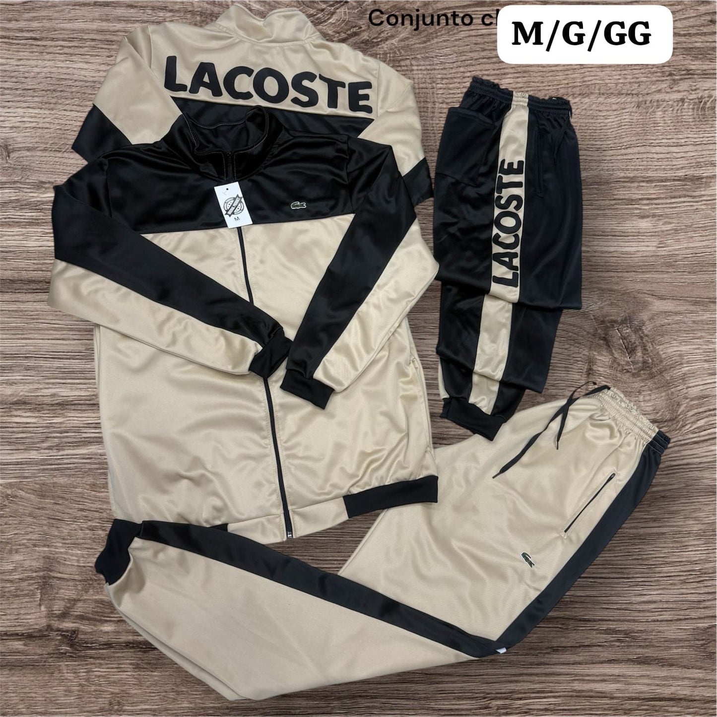 CONJUNTO DEPORTIVO LACOSTE HOMBRE – CAMPERA Y PANTALÓN JOGGER