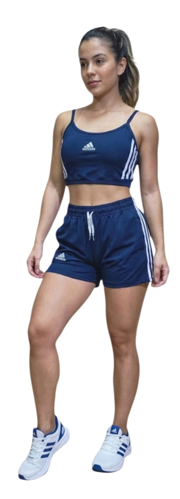 CONJUNTO ADIDAS MUJER FITNESS - TOP Y SHORT DEPORTIVO