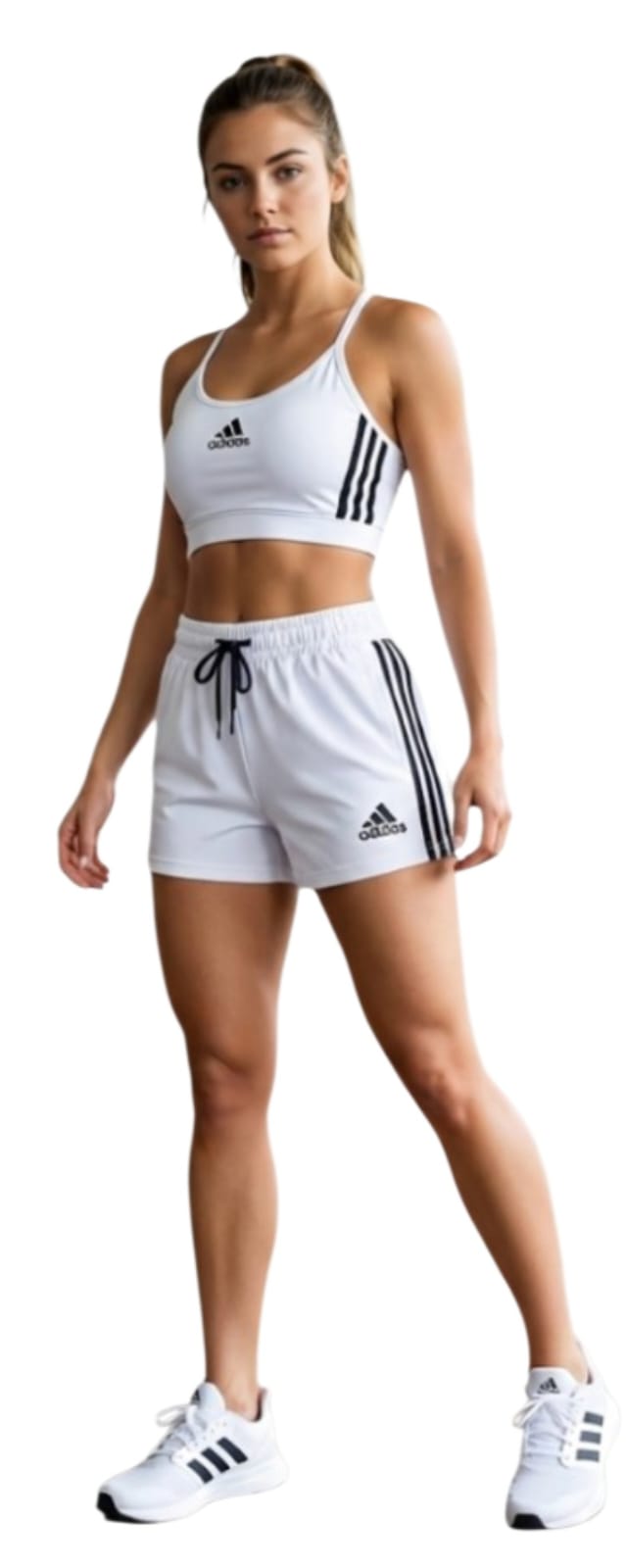 CONJUNTO ADIDAS MUJER FITNESS - TOP Y SHORT DEPORTIVO